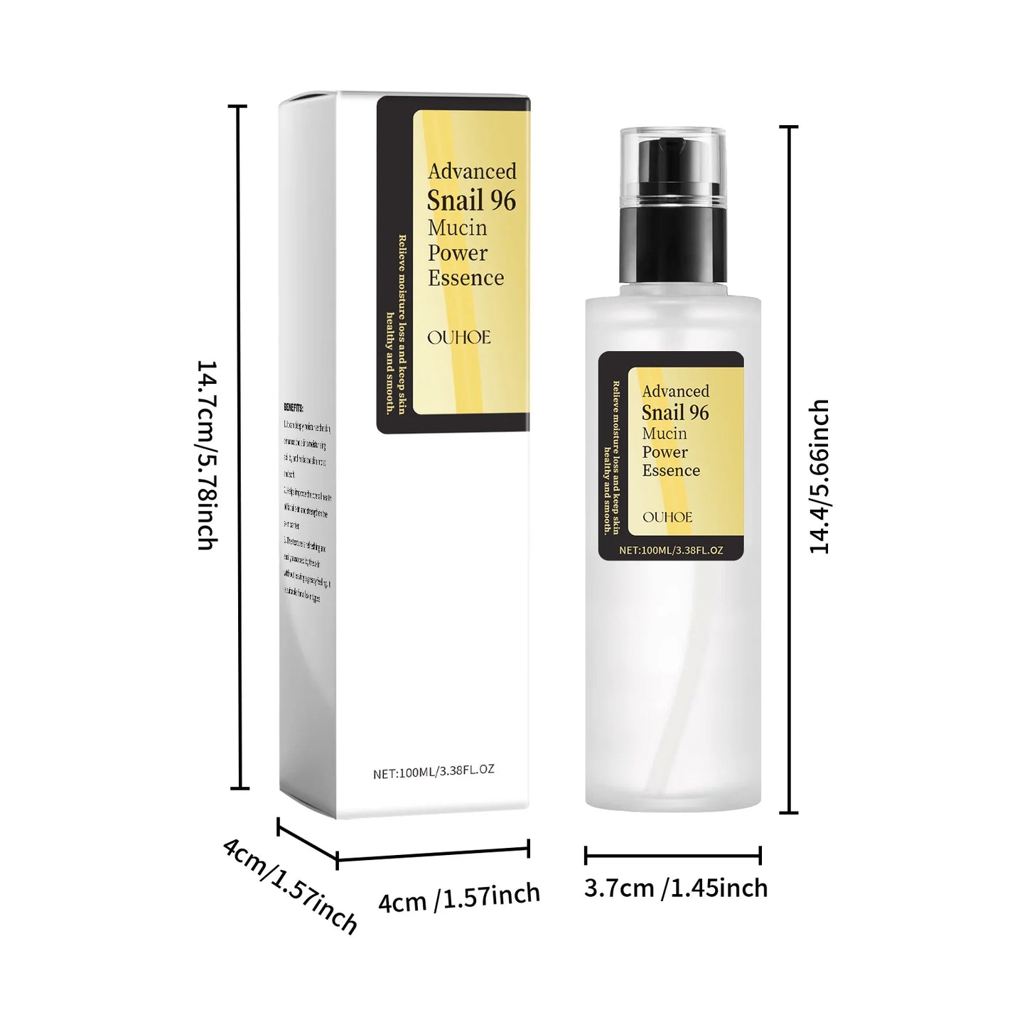 Advanced Snail 96 Mucin Power Essence Fading Fine Lines Moisturizing
