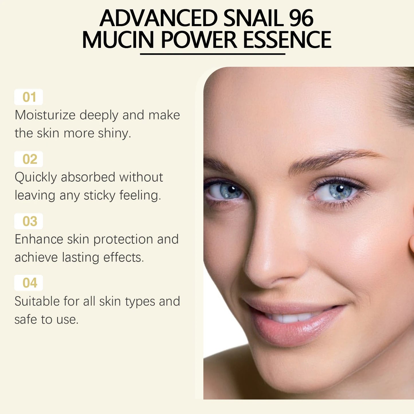 Advanced Snail 96 Mucin Power Essence Fading Fine Lines Moisturizing