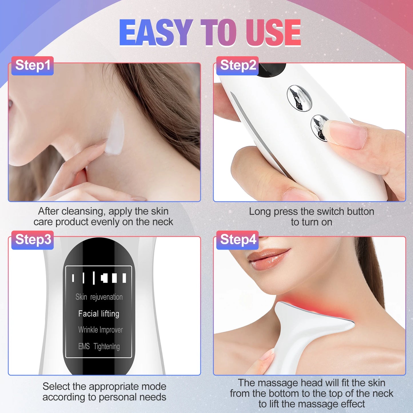 EMS Face Neck Lift Beauty Device Facial Massager